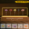 Sparkling Grandma Mom Nana's Garden Flower Kids Love Grows Here Personalized Acrylic Block LED Lamp Night LPL07MAY24KL1