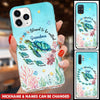 Lovely Sea Turtle Grandma Auntie Mom Kids, Blessed To Be Called Nana Personalized Phone Case LPL08MAY23TP2 Silicone Phone Case Humancustom - Unique Personalized Gifts Iphone iPhone 14