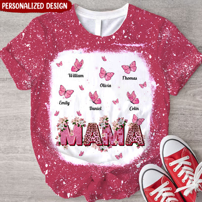 Pinky Mama Auntie Mom Nana Butterfly Kids Personalized 3D T-shirt LPL08MAY24NY3