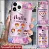 This Nana- Mom Belongs To Her Happy Kids, Sparkling Color Personalized Glass Phone Case LPL09JUN22DD1 Glass Phone Case Humancustom - Unique Personalized Gifts