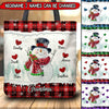 Christmas Happy Snowman Nana Mom Sweet Heart Kids Personalized Tote Bag LPL09NOV22TP3 Tote Bag Humancustom - Unique Personalized Gifts Size S (33x33cm)