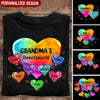 Colorful Heart Grandma Auntie Mom Sweet Heart Kids Personalized T-shirt & Hoodie LPL10JAN23NY1 Black T-shirt and Hoodie Humancustom - Unique Personalized Gifts Classic Tee Black S