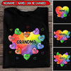 Colorful Sweet Heart Grandma Auntie Mom Kids Personalized T-shirt & Hoodie LPL12JAN23TP5 Black T-shirt and Hoodie Humancustom - Unique Personalized Gifts Classic Tee Black S