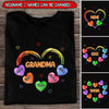 Colorful Sweet Heart Grandma Auntie Mom Kids Personalized T-shirt & Hoodie LPL14JAN23TP2 Black T-shirt and Hoodie Humancustom - Unique Personalized Gifts Classic Tee Black S