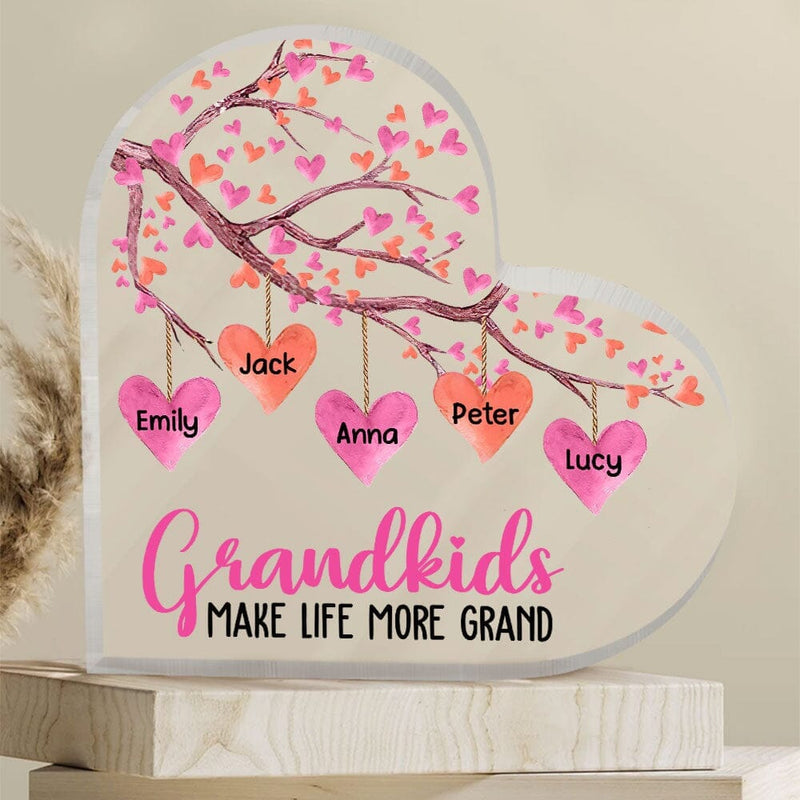 Lovely Sweet Heart Kids, Grandkids Make Life More Grand, Mother's Day -  HumanCustom - Unique Personalized Gifts Made Just for You