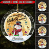 Christmas Happy Snowman Grandma Nana Mimi Butterfly Kids, Love Grandkids To The Moon & Back Personalized Ornament LPL14NOV22TP1 Acrylic Ornament Humancustom - Unique Personalized Gifts Pack 1