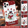 Colorful Christmas Happy Snowman Nana Mom Little Heart Kids Personalized Phone Case LPL14NOV22TP3 Silicone Phone Case Humancustom - Unique Personalized Gifts Iphone iPhone 14