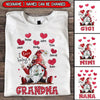 Polka Dot Gnome Grandma- Mom Sweet Heart Kids Personalized T-shirt And Hoodie LPL14OCT22TP1 White T-shirt and Hoodie Humancustom - Unique Personalized Gifts
