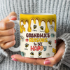 Honey Dripping Grandma Mom's Reasons To Bee Happy LittleF Flying Bee Kids Personalized 3D Inflated Effect Printed Mug LPL15APR24KL2