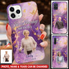 Custom Photo Purple Heaven Glitter Butterflies, In Loving Memory Personalized Phone Case LPL15APR24TP2