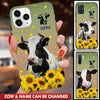 Love Sunflower Cow Breeds, Just A Girl Who Love Cows Personalized Phone Case LPL15DEC22TP3 Silicone Phone Case Humancustom - Unique Personalized Gifts Iphone iPhone 14