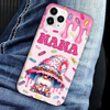 Cute Pink Cream Melting Gnome Grandma Mom Sweet Kids Personalized 3D Inflated Effect Phone Case LPL16APR24KL1