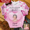 Memorial Pinky Butterfly Heaven Upload Photo, A Big Piece Of My Heart Lives In Heaven Personalized 3D T-shirt LPL17APR24NY1