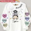 Lovely Colorful Messy Bun Nurse Life Personalized Sweater LPL17JAN23TP2 3D Sweater Humancustom - Unique Personalized Gifts S Sweater