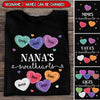 Lovely Colorful Nana Auntie Mom Sweet Heart Kids Personalized T-shirt & Hoodie LPL18JAN23TP3 Black T-shirt and Hoodie Humancustom - Unique Personalized Gifts Classic Tee Black S
