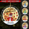Christmas Happy Snowman Grandma Nana Mimi Heart Kids, Love Grandkids To The Moon & Back Personalized Ornament LPL18NOV22TP1 Acrylic Ornament Humancustom - Unique Personalized Gifts Pack 1