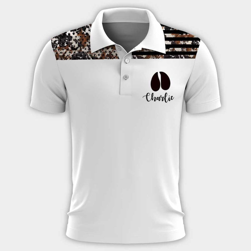 Live Love Moose, Country Farm Love Cows Cattle Cowhide Pattern Custom Polo Shirt