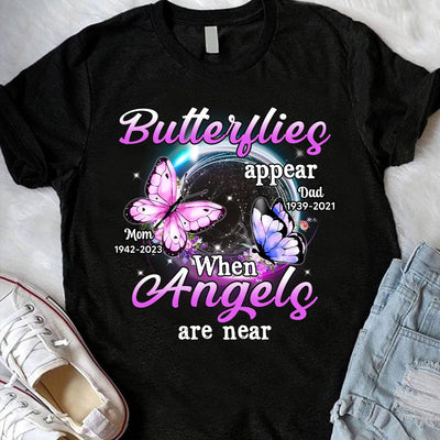 Memorial Butterflies Appear When Angels Are Near Personalized Shirt LPL19APR24VA1