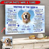 Memorial Upload Puppy Pet Dog Photo In Heaven, I'll Be Waiting At The Door Personalized Canvas LPL20APR23TP3 Canvas Humancustom - Unique Personalized Gifts 24x16in - Best Seller