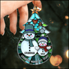 Christmas Tree Snowman Grandma Grandkid, Grandkid Warms My Heart Personalized Acrylic Ornament LPL21OCT23KL1 Acrylic Ornament HumanCustom - Unique Personalized Gifts Made Just for You