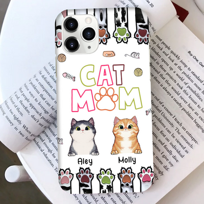 Cute Peeking Kitten Pet Cat Breeds, Gift For Cat Mom Personalized Phone Case LPL22APR24KL1