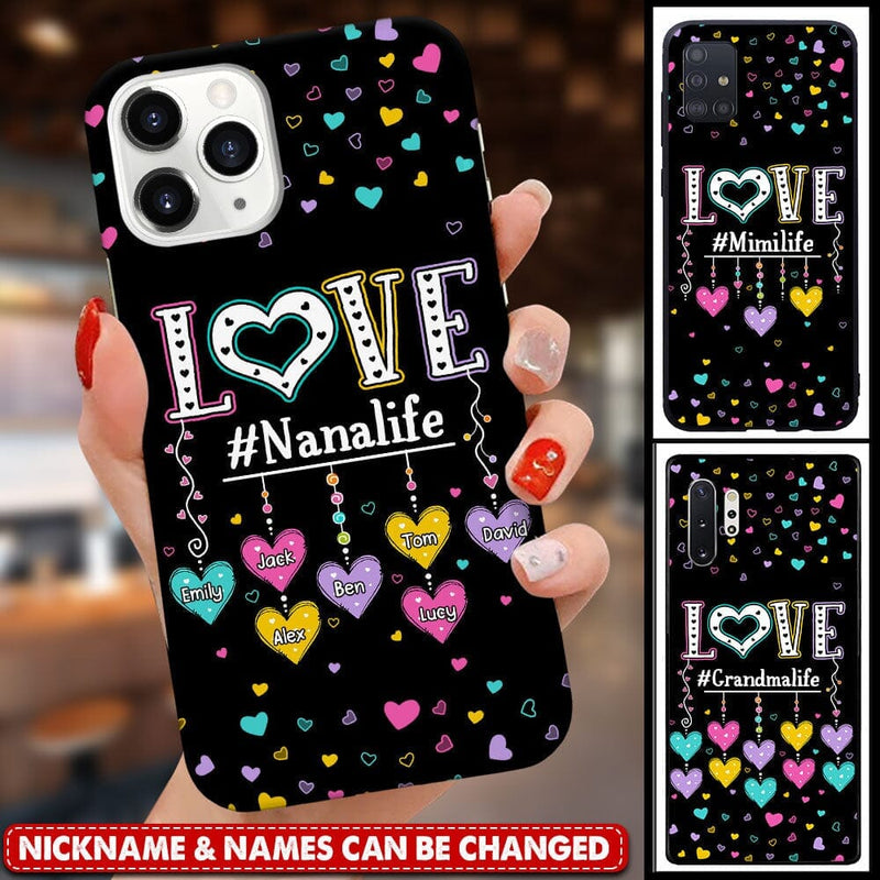 Discover Colorful Cute Sweet Heart Kids Love Nanalife Personalized Phone Case