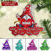 Colorful Christmas Grandma- Mom Gnome Loves Sweet Heart Kids Customized Ornament LPL22NOV22VA1 Acrylic Ornament Humancustom - Unique Personalized Gifts Pack 1