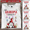 Grandma- Mom Gnome, This Nana Belongs To, Mother's Day Personalized T-shirt And Hoodie LPL23MAR22TP1 White T-shirt and Hoodie Humancustom - Unique Personalized Gifts
