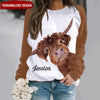 Women Loves Cow Breeds Highland Holstein Cattle Farm Unique Gift For Moo Lovers Personalized 3D Sweatshirt LPL24JUL23NY2