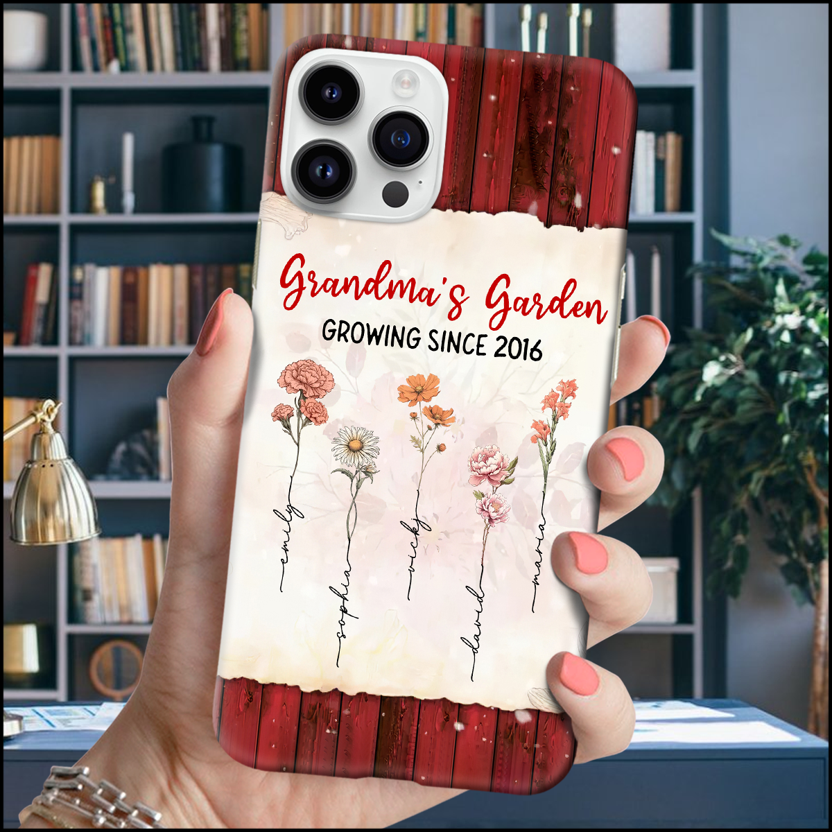 Grandma Mom's Garden Growing Since, Birth Month Flower Kids Personalized Phone Case LPL24JUN24KL2