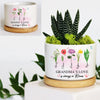 Lovely Birth Month Flower, Grandma's Love Is Always In Bloom, Perfect Mother's Day Gift Personalized Ceramic Plant Pot LPL24MAR23VA1 Ceramic Plant Pot Humancustom - Unique Personalized Gifts