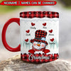 Red Christmas Snowman Nana Mom Sweet Heart Kids Personalized Mug LPL24NOV22TP6 White Mug Humancustom - Unique Personalized Gifts Size: 11OZ