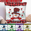 Colorful Christmas Snowman Nana Mom Sweet Heart Kids Personalized Pillow LPL24OCT22TP2 Pillow Humancustom - Unique Personalized Gifts