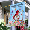 Red Gnome Grandma Auntie Mom's Garden Butterfly Kids, Love Is Always In Bloom Personalized Flag LPL25APR23KL2 Flag Humancustom - Unique Personalized Gifts