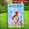 Red Gnome Grandma Auntie Mom's Garden Butterfly Kids, Love Is Always In Bloom Personalized Flag LPL25APR23KL2 Flag Humancustom - Unique Personalized Gifts Garden Flag (11.5" x 17.5")