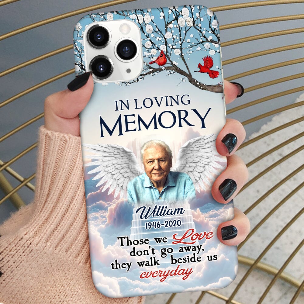 Memorial Upload Photo Wings Heaven, In Loving Memory I Am Always With You Personalized Phone Case LPL25DEC23TT1