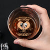 Memorial Upload Photo Heaven, I Love You With Every Heartbeat Personalized Engraved Whiskey Glass LPL26APR24VA1