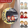 Halloween Doll Couple I Love You To The Moon And Back Personalized Keychain LPL26AUG22NY2 Acrylic Keychain Humancustom - Unique Personalized Gifts