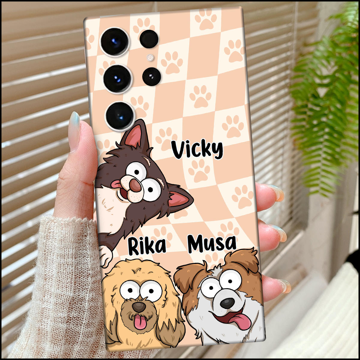 Cute Peeking Puppy Pet Dogs Custom Name Personalized Phone Case LPL26JUN24KL1