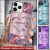 Grandma- Mom Heart Kids, Multi Colors Personalized Glass Phone Case LPL26MAY22TP1 Glass Phone Case Humancustom - Unique Personalized Gifts