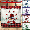 Christmas Snowman Nana Mom Sweet Heart Kids Personalized Tote Bag LPL26OCT22TP2 Tote Bag Humancustom - Unique Personalized Gifts Size S (33x33cm)