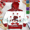 Christmas Snowman Nana Mom Sweet Heart Kids Personalized 3D Hoodie LPL26OCT22TP3 3D T-shirt Humancustom - Unique Personalized Gifts Unisex Tee S