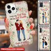 Valentine Sweet Couple Kissing, From Our First Kiss Till Our Last Breath Personalized Phone Case LPL27DEC22TP4 Silicone Phone Case Humancustom - Unique Personalized Gifts Iphone iPhone 14