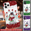 Christmas Happy Snowman Nana Mom Sweet Heart Kids Personalized Phone Case LPL27OCT22TP1 Silicone Phone Case Humancustom - Unique Personalized Gifts