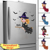 Witch Riding Broom Sticker Decal Best Personalized Halloween Gift LPL28AUG23VA2