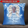 Memorial Upload Photo Wings, A Big Piece Of My Heart Lives In Heaven Personalized Pillow LPL28JAN23TP2 Pillow Humancustom - Unique Personalized Gifts 12x12in