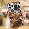 Retro Country Farm Love Cows Cattle Black And Brown Cowhide Pattern Personalized Phone Case LPL28MAR23TP6 Silicone Phone Case Humancustom - Unique Personalized Gifts