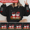 Sparkling Christmas Snowman Papa Nana Dad Mom Heart Kids In Snowball Personalized Sweatshirt LPL29AUG23TP2