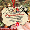 Personalized To my husband in Heaven, wish you were here Memorial Aluminium Ornament LPL29SEP21TP1 Aluminium Ornament Humancustom - Unique Personalized Gifts