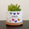 Lovely Colorful Nana Auntie Mom Sweet Heart Kids, Love Grows Here Personalized Ceramic Plant Pot LPL30MAR23TP2 Ceramic Plant Pot Humancustom - Unique Personalized Gifts